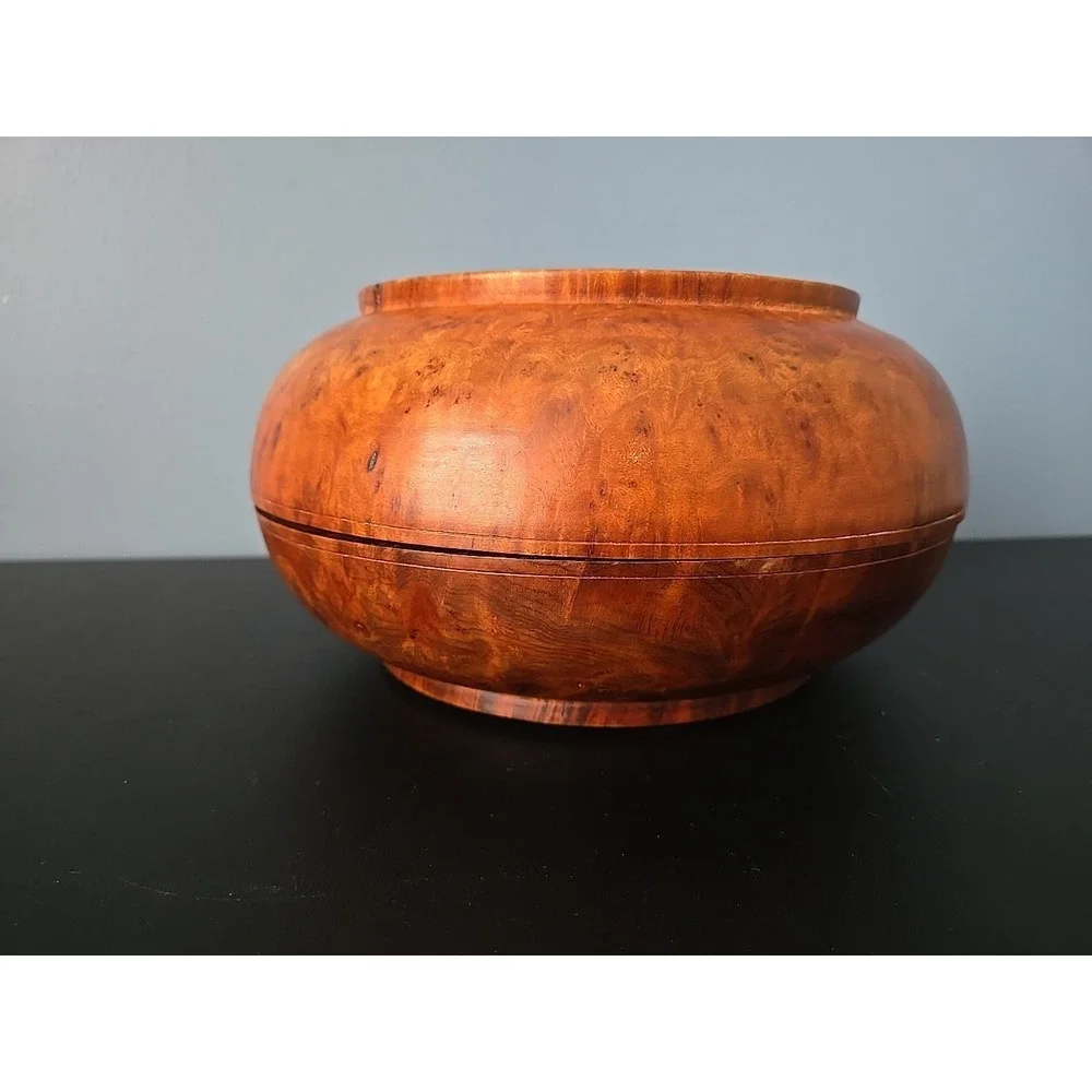 Bhutanese Burl Dhapa Wooden Bowl‎ Maple Wood Handmade Luxury